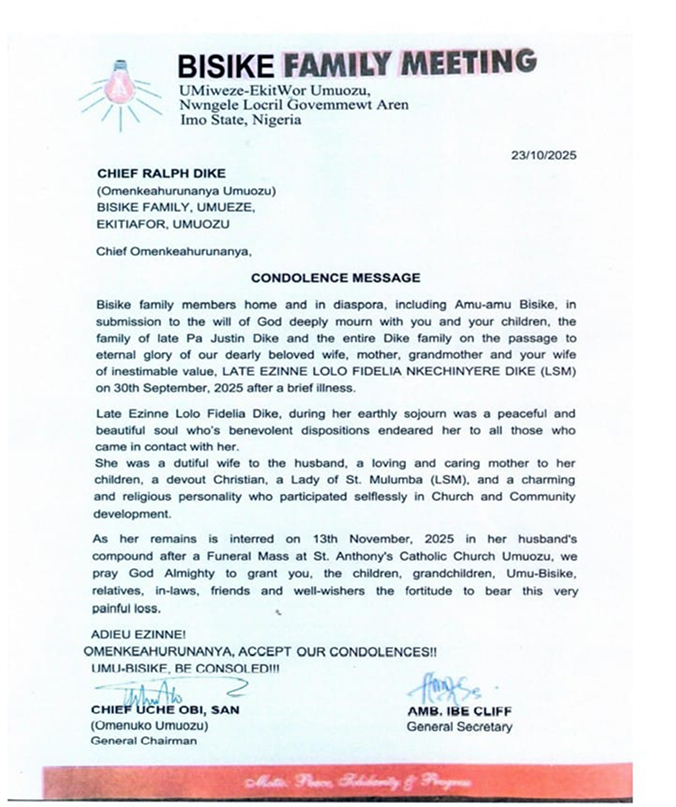 Bisike Family Meeting 1